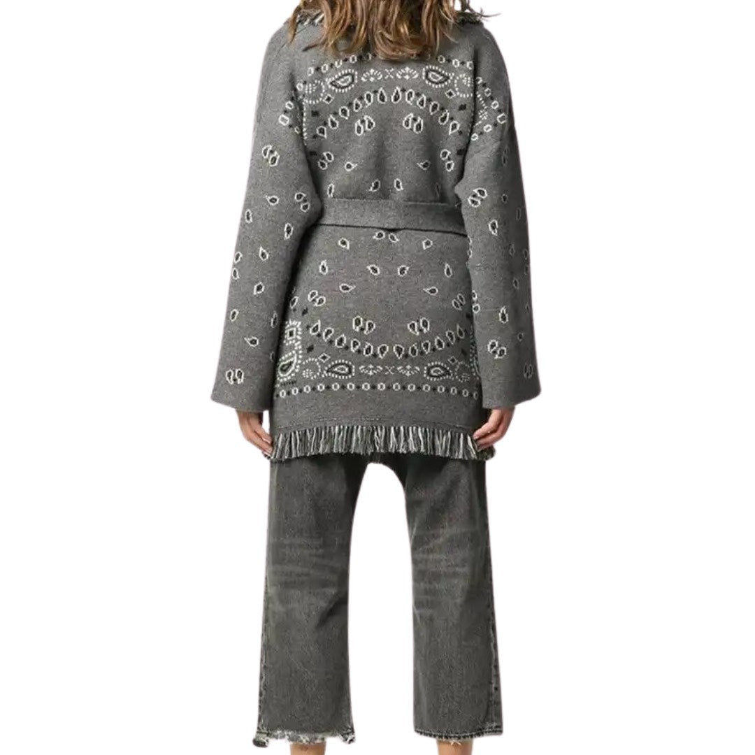 CARDIGAN BANDANA GRIGIO