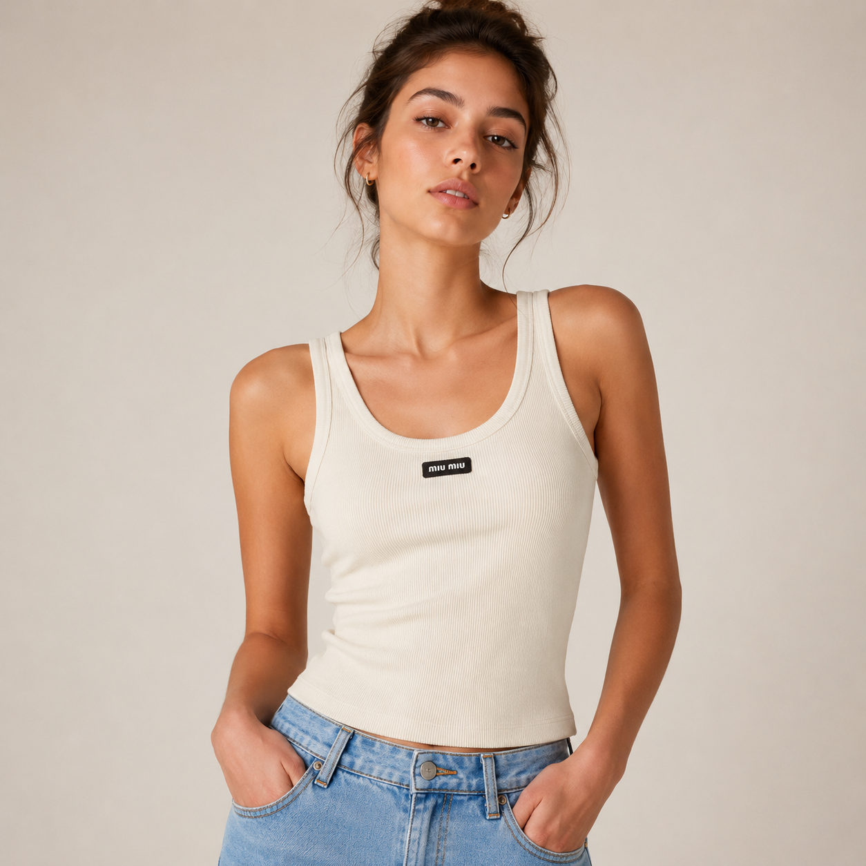 Top  Mi* Mi* Beige