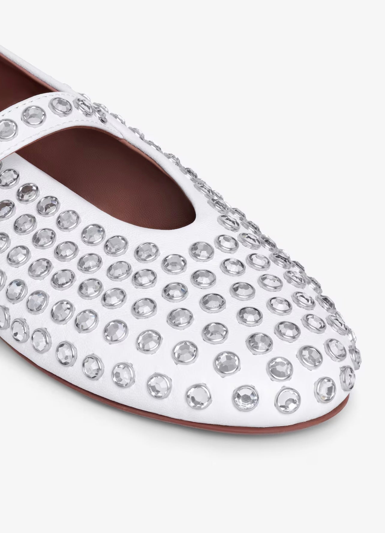 Ballerina aus Pelle di Agnello mit Strass